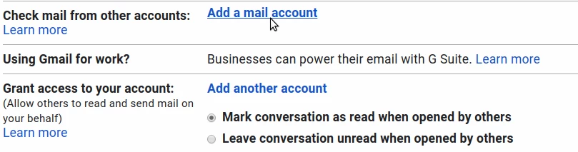 Adding mail account