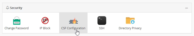Webuzo Security Section