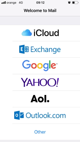 Deschidere aplicatie mail